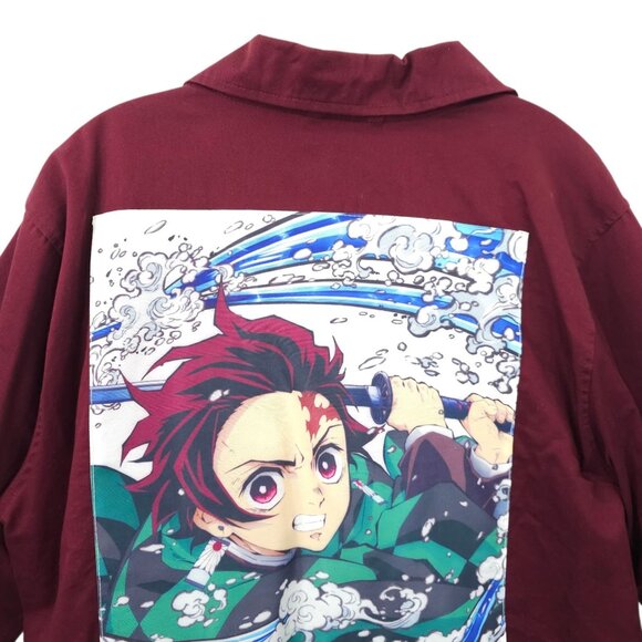 Primitive x Demon Slayer Tanjiro Kamado Utility Jacket L Full Zip Snap Pockets - Picture 16 of 16